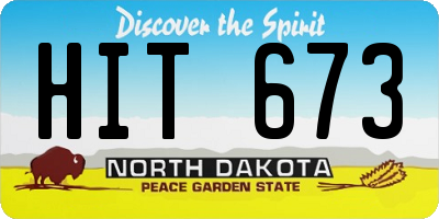 ND license plate HIT673