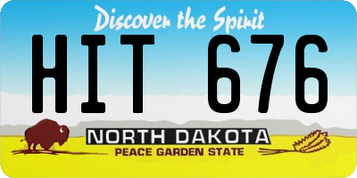 ND license plate HIT676