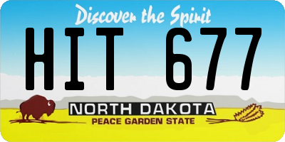 ND license plate HIT677