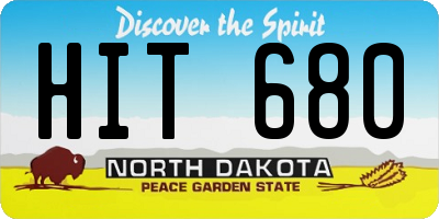 ND license plate HIT680