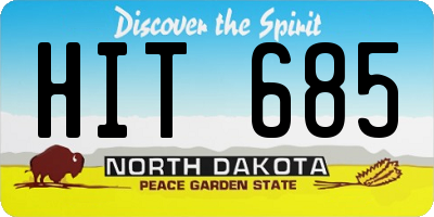 ND license plate HIT685