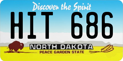 ND license plate HIT686