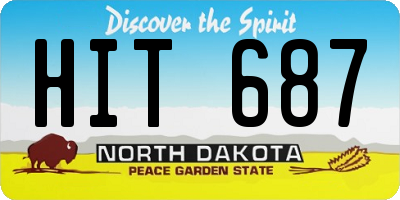 ND license plate HIT687