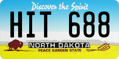 ND license plate HIT688