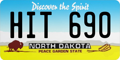 ND license plate HIT690