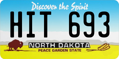 ND license plate HIT693