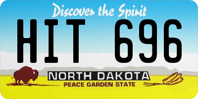 ND license plate HIT696