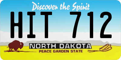 ND license plate HIT712