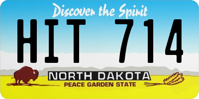 ND license plate HIT714