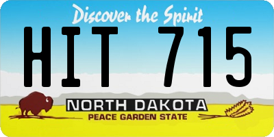 ND license plate HIT715