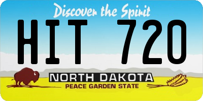 ND license plate HIT720