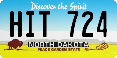 ND license plate HIT724