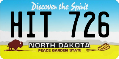 ND license plate HIT726