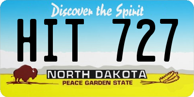 ND license plate HIT727