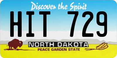 ND license plate HIT729