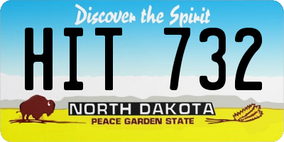 ND license plate HIT732