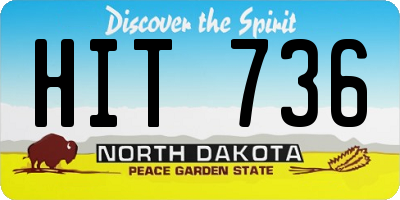 ND license plate HIT736