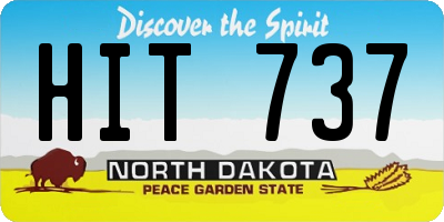 ND license plate HIT737