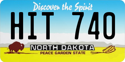 ND license plate HIT740