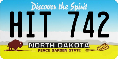 ND license plate HIT742