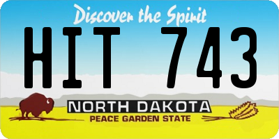 ND license plate HIT743