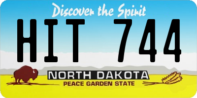 ND license plate HIT744