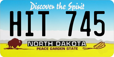 ND license plate HIT745