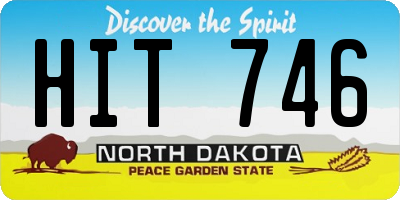 ND license plate HIT746