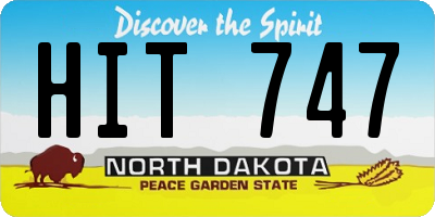 ND license plate HIT747