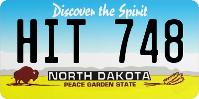 ND license plate HIT748