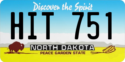 ND license plate HIT751