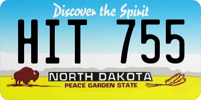ND license plate HIT755