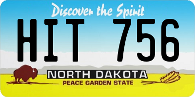 ND license plate HIT756