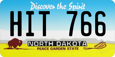 ND license plate HIT766