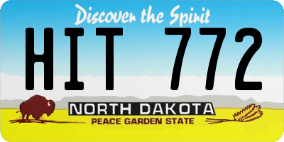 ND license plate HIT772