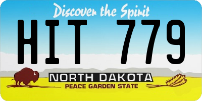 ND license plate HIT779