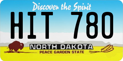 ND license plate HIT780