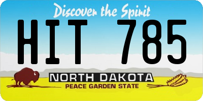 ND license plate HIT785