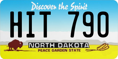 ND license plate HIT790