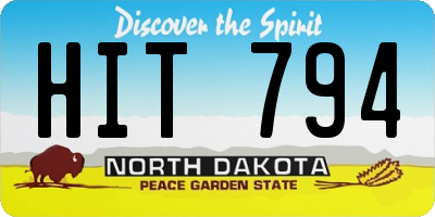 ND license plate HIT794