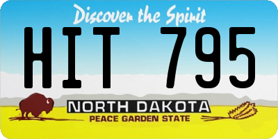 ND license plate HIT795