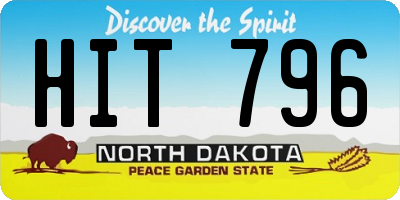 ND license plate HIT796