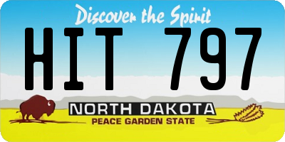 ND license plate HIT797