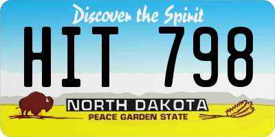 ND license plate HIT798