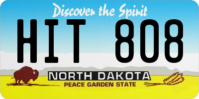 ND license plate HIT808