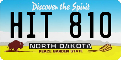 ND license plate HIT810