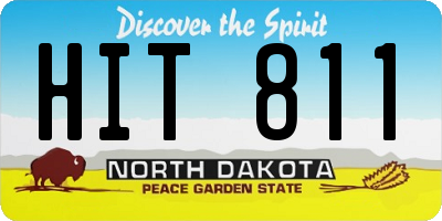 ND license plate HIT811