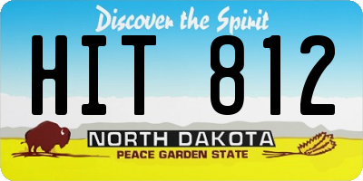 ND license plate HIT812