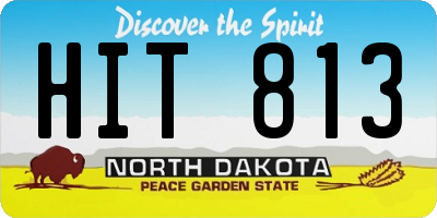 ND license plate HIT813