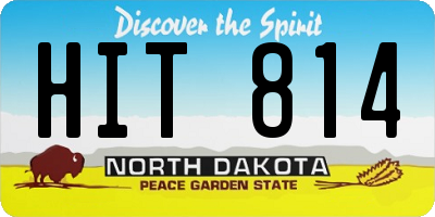 ND license plate HIT814